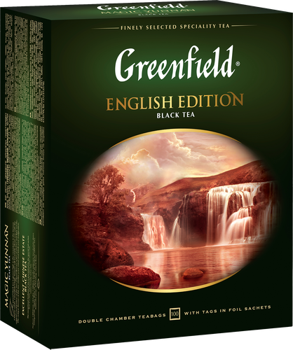 Чай черный GREENFIELD English Edition Цейлонский байховый, 100пак, вид