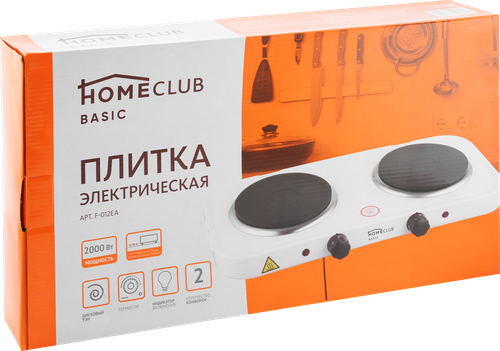 Плитка электрическая HOMECLUB 2 конфорки, Арт. F-012EA, изображение