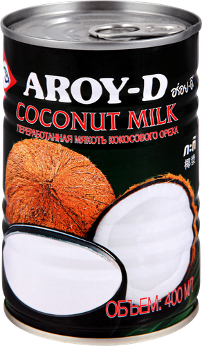 Молоко кокосовое AROY-D 17–19%, 400мл, крупный план