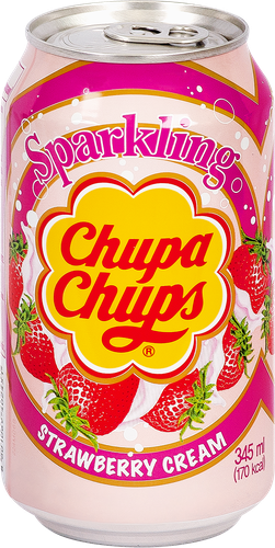 Напиток CHUPA CHUPS Клубничный крем газированный, 0.345л, фотография