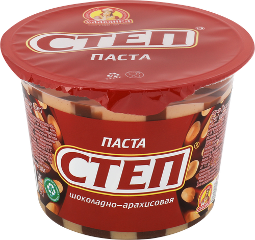Паста арахисовая СТЕП Десертная с какао, 220г, вид