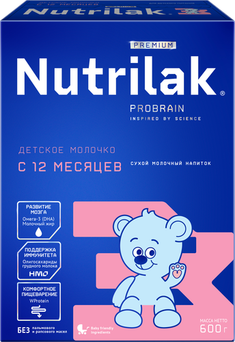 Напиток молочный NUTRILAK Premium 3, с 12 месяцев, 600г, изображение