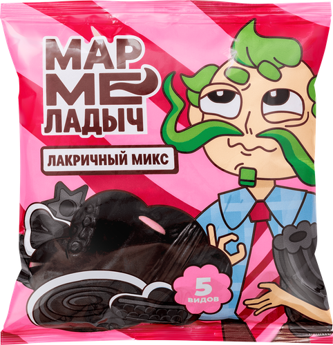 Мармелад жевательный МАРМЕЛАДЫЧ Лакричный микс, 70г, вид