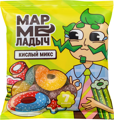 Мармелад жевательный МАРМЕЛАДЫЧ Кислый микс, 70г, картинка