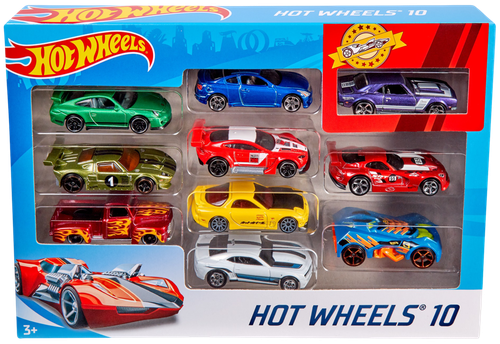 Набор машинок HOT WHEELS 1:64 коллекционных, литых Арт. 54886, 10шт, фото