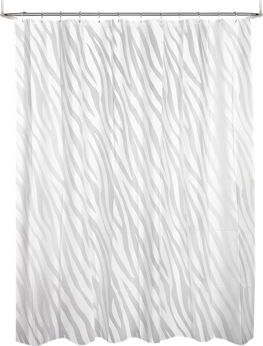 Штора для ванной SWENSA Zebra 180х180см, без колец, белая, Арт. SWC-50-22, крупный план