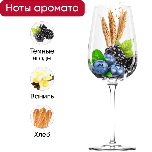 Вино TRE PASSO ординарное красное полусухое, 0.75л, крупный план