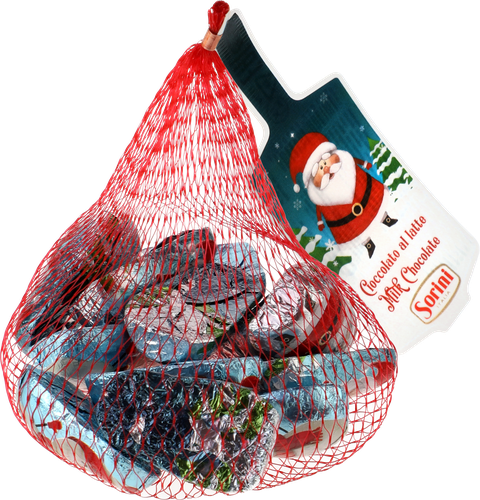 Набор конфет SORINI Christmas net из молочного шоколада с начинками и без, 100г, картинка