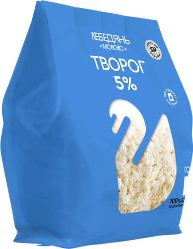 Творог ЛЕБЕДЯНЬМОЛОКО 5%, без змж, 300г, фото