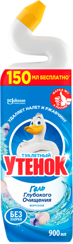 Средство для чистки унитаза ТУАЛЕТНЫЙ УТЕНОК Морской, 900мл, фото