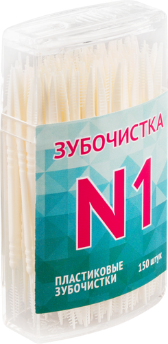 Зубочистки пластиковые ЗУБОЧИСТКА №1, 150шт, детальное фото