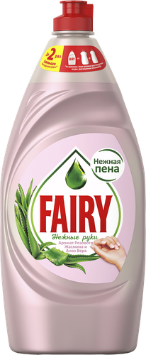 Средство для мытья посуды FAIRY Нежные руки Розовый жасмин и Алоэ вера, 900мл, изображение