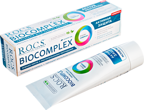 Зубная паста R.O.C.S. Biocomplex Активная защита, 94г, детальное фото