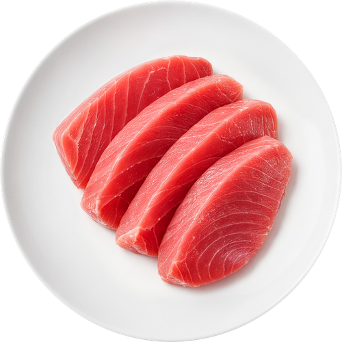 Тунец стейк (из замороженного сырья) ЛЕНТА FRESH, весовой, вид