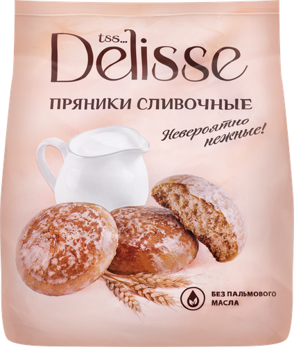 Пряники сырцовые DELISSE Сливочные, 350г, фото