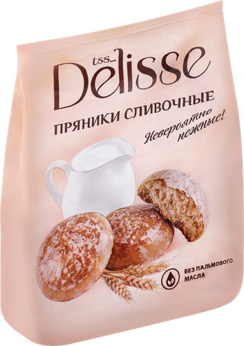 Пряники сырцовые DELISSE Сливочные, 350г, фотография