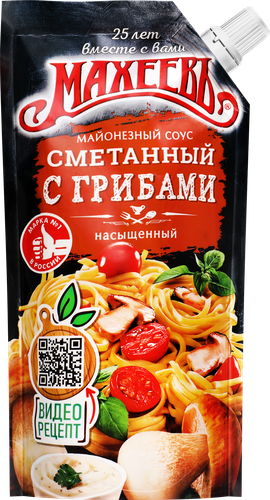 Соус майонезный МАХЕЕВЪ Сметанный с грибами 50,5%, 200мл, фото