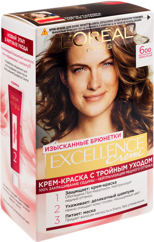 Краска для волос EXCELLENCE 6.00 Темно-русый, 268мл, изображение