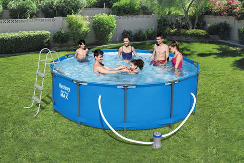 Бассейн каркасный BESTWAY Steel Pro Max 9150л 366х100см, с фильтром- насосом и лестницей, Арт. 561PS, изображение