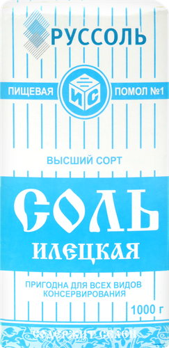 Соль ИЛЕЦКАЯ помол №1, 1кг, крупный план