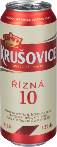 Пиво светлое KRUSOVICE Original 10 фильтрованное пастеризованное 4,2%, 0.5л, картинка