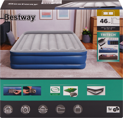 Кровать надувная BESTWAY Tritech 203х152х46см, Арт. 67630, крупный план