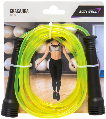 Скакалка ACTIWELL 2,75м, с пластиковыми ручками, Арт. IR97101, детальное фото