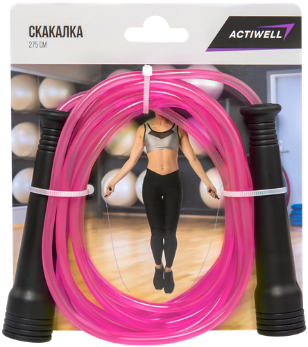 Скакалка ACTIWELL 2,75м, с пластиковыми ручками, Арт. IR97101, картинка