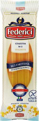 Макароны безглютеновые FEDERICI Спагетти, 400г, вид