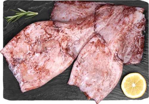 Кальмар неочищенный, тушка (из замороженного сырья) ЛЕНТА FRESH, весовой, вид