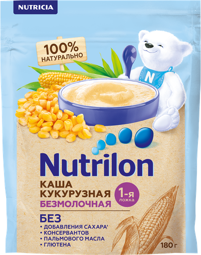 Каша кукурузная NUTRILON безмолочная, с 5 месяцев, 180г, фото