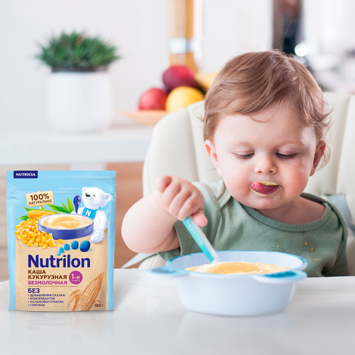 Каша кукурузная NUTRILON безмолочная, с 5 месяцев, 180г, картинка