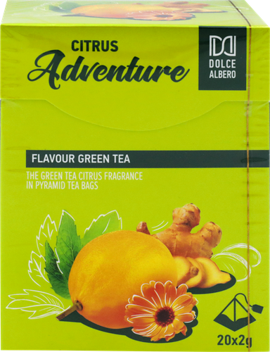 Чай зеленый DOLCE ALBERO Citrus Adventure, 20пир, картинка