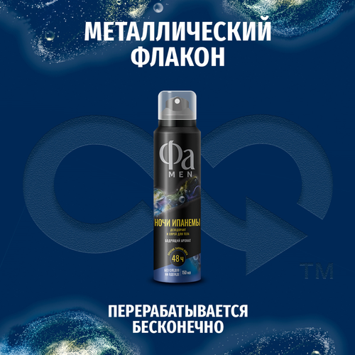 Дезодорант-спрей мужской ФА Men Ритмы Бразилии Ночи Ипанемы, 150мл, картинка