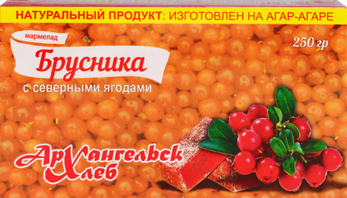 Мармелад АРХХЛЕБ Северная ягода с брусникой, 250г, детальное фото