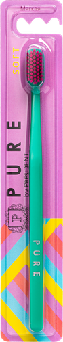 Зубная щетка PRESIDENT Pure by Soft, мягкая, вид