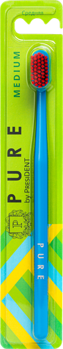 Зубная щетка PRESIDENT Pure by Medium, средней жесткости, картинка