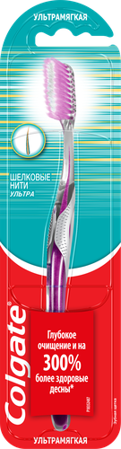 Зубная щетка COLGATE Шелковые Нити Ультра, ультрамягкая, крупный план