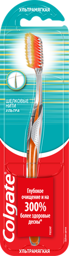 Зубная щетка COLGATE Шелковые Нити Ультра, ультрамягкая, крупный план