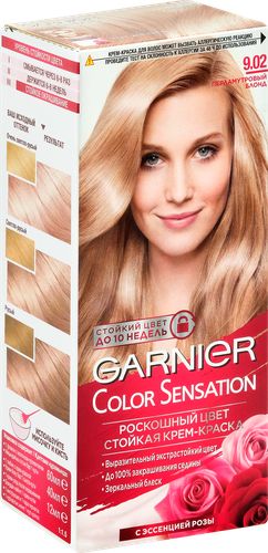 Краска для волос COLOR SENSATION 9.02 Перламутровый блонд, 148г, фото