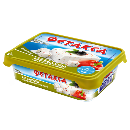 Сыр HOCHLAND Фетакса с маслинами и паприкой 45%, без змж, 200г, фото