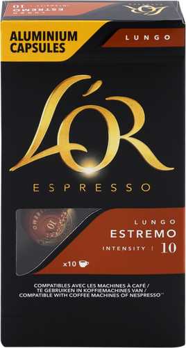 Кофе молотый в капсулах L'OR Espresso Lungo Estremo натуральный жареный, 10кап, вид