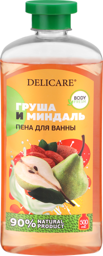Пена для ванны DELICARE Body Fresh, Миндаль и груша, 500мл, изображение