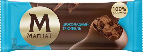 Мороженое МАГНАТ Шоколадный трюфель, без змж, эскимо, 72г, изображение