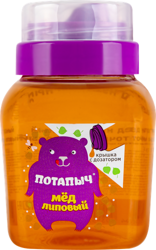 Мед липовый ПОТАПЫЧ натуральный, 500г, детальное фото