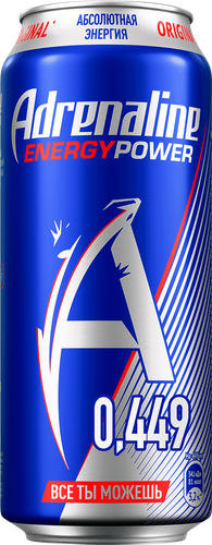 Напиток энергетический ADRENALINE Game fuel газированный, 0.449л, изображение