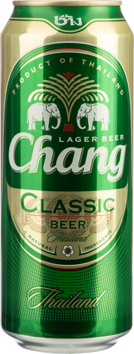 Пиво светлое CHANG фильтрованное пастеризованное, 5%, ж/б, 0.5л, картинка