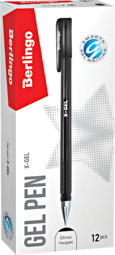 Ручка гелевая BERLINGO X-Gel 0,5мм, черная Арт. CGp_50120, картинка