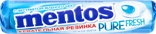 Жевательная резинка MENTOS Pure fresh со вкусом мяты, 15,5г, фотография