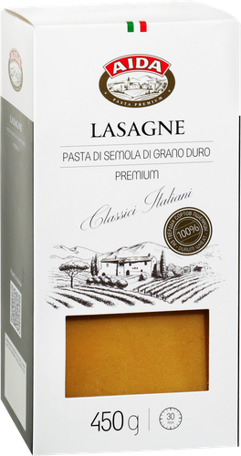 Макароны AIDA Lasagne Лазанья из твердых сортов пшеницы, 450г, фотография